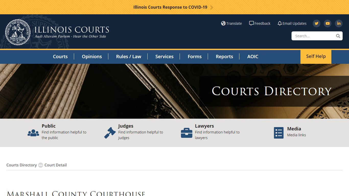 Marshall County Courthouse - Administrative Office of the Illinois Courts